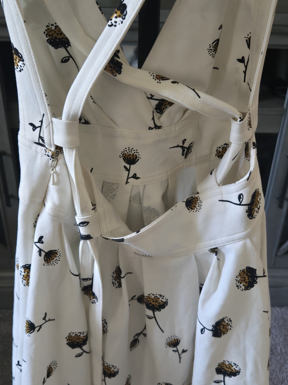 Free People White Floral Mini Dress with Yellow & Black Print - Picture 5 of 5
